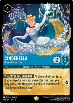 Cinderella- Dream Come True 155/204 Non-Foil Whispers in the Well Disney Lorcana - Image 1