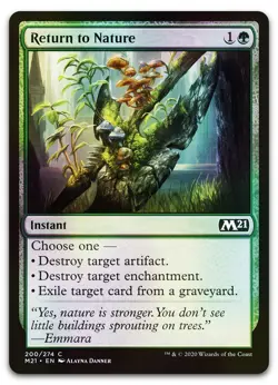 Return to Nature #200 (Foil) (NM) Core Set 2021 M21 Magic MTG - Image 1