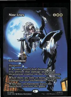 Nine Lives (Borderless) 3 Marvel Universe Eternal-Legal Magic: The Gathering NM - Image 1