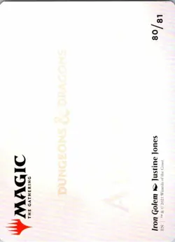 Iron Golem #80 Art Series Adventures In The Forgotten Realms NM - Image 2