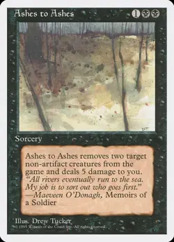 Ashes to Ashes 1x MtG 4th Edition SP/NM - Image 1