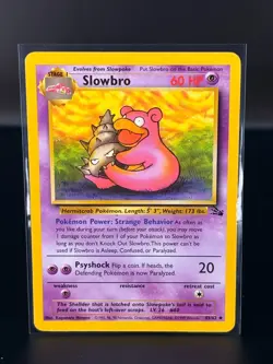 Slowbro Pokemon Card 43/62 Fossil Set WOTC Uncommon Vintage 1999 - LP - Image 1