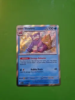 Pokemon TCG Slowbro 117/091 Baby Shiny Holo Rare Card S&V Paldean Fates - Image 1