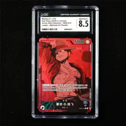 CGC 8.5 NM/MINT+ 2025 One Piece CHN Monkey D.Luffy Anime 25th EB02-010 L - Image 2