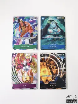 ONE PIECE TCG Promo Set Bartolomeo P-029 Jinbe P-030 Uta P-031 Sengoku P-032 - Image 1