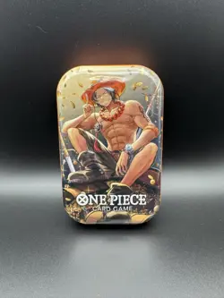 One Piece Tin Pack Set Vol.2 (TS-02, OP-13) - Portgas D. Ace Art - New & Sealed - Image 1