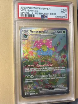 Pokemon TCG Venusaur EX 198/165 SV 151 Special Illustration Rare Card PSA 9 Mint - Image 2