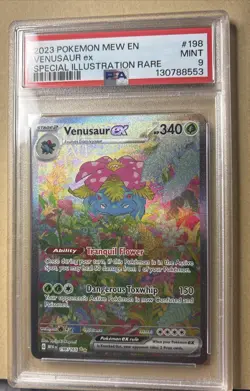 Pokemon TCG Venusaur EX 198/165 SV 151 Special Illustration Rare Card PSA 9 Mint - Image 3