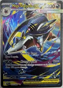 Mega Sharpedo ex 127/094- Phantasmal Flames - Special Illustration Rare- Pokemon - Image 1