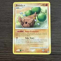 Pokemon TCG Bonsly Card 71/130 Diamond & Pearl Regular NEAR MINT - Image 1