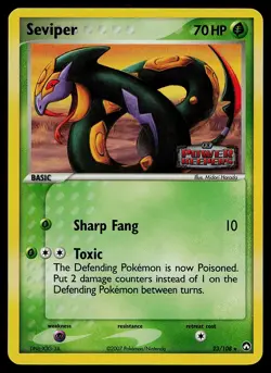 Pokemon Card - Seviper Power Keepers 23/108 Rare Reverse Holo Stamped - Image 1
