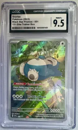 Pokemon Snorlax Scarlet & Violet Promo 051 Holo CGC 9.5 2023 English Card - Image 1
