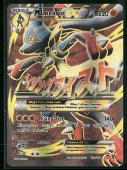 Pokemon TCG M Lucario EX Holo Full Art Ultra Rare Card 55a/111 - Image 1