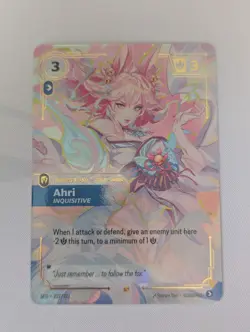Overnumbered Ahri Inquisitive - Riftbound Spiritforged 227/221 Showcase Card - Image 1
