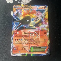 Pokemon Moltres HP EX Ultra Rare Holo Plasma Storm 14/135 Team Plasma Card - Image 1