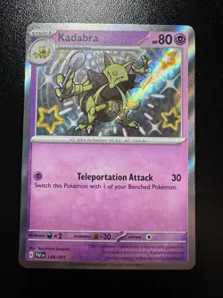 Kadabra 149/091 Pokemon Card TCG Paldean Fates Shiny Rare - Image 1