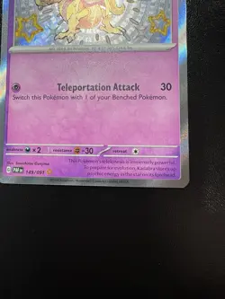 Kadabra 149/091 Pokemon Card TCG Paldean Fates Shiny Rare - Image 5