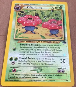 Vileplume shiny holo Pokemon card - 2001 southern islands great condition TCG - Image 1