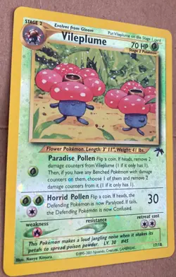 Vileplume shiny holo Pokemon card - 2001 southern islands great condition TCG - Image 3