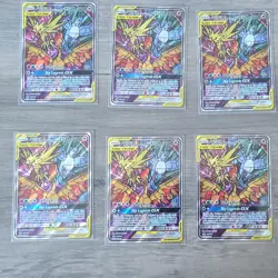 Pokemon Hidden Fates PROMO GX Sky Legends Articuno Zapdos Moltres LOT OF 6 CARDS - Image 1