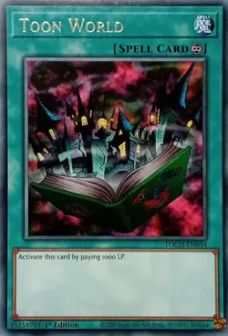 TOCH-EN054 TOON WORLD RARE 1ST EDITION YuGiOh CARD - Image 1