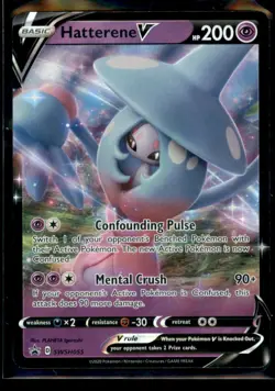 Hatterene V Holofoil Promo SWSH: Sword & Shield Promo Cards SWSH055 NM - Image 1
