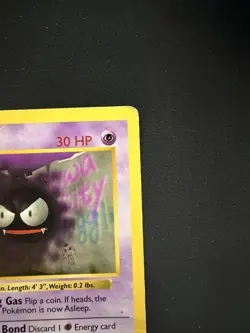 1999 Base Set Pokemon TCG Gastly 1st Edition Shadowless Card 50/102 Common - Image 3