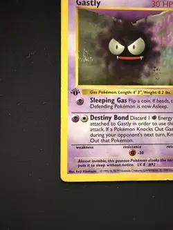 1999 Base Set Pokemon TCG Gastly 1st Edition Shadowless Card 50/102 Common - Image 5