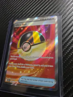 Pokemon TCG Ultra Ball Full Art Trainer-Item Holo Card 264/217 Near Mint - Image 2