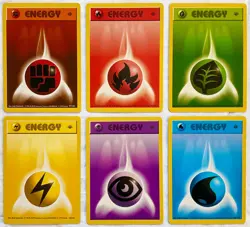 Pokemon 1st EDITION SHADOWLESS Energy Cards #97-102 - 6 Card Lot - NM to Mint! - Image 1