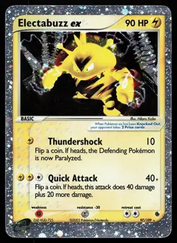 Electabuzz ex 97/109 Ultra Rare Ruby and Sapphire Pokemon Card - Image 1