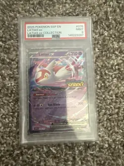 PSA 9 - 2024 S&V Surging Sparks Latias ex 076/191 Pokemon Card - Image 1
