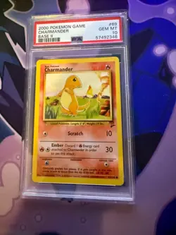 PSA 10 CHARMANDER BASE SET POKEMON GAME 1999 #46 GEM MINT Pokemon Card - Image 1
