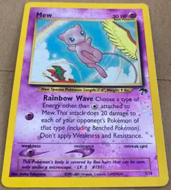 Mew shiny holo Pokemon card - 2001 southern islands good condition TCG! - Image 1
