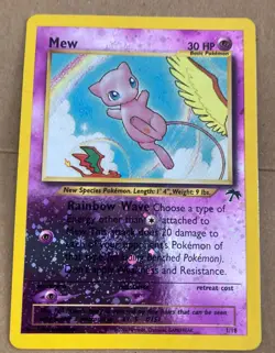 Mew shiny holo Pokemon card - 2001 southern islands good condition TCG! - Image 3