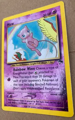 Mew shiny holo Pokemon card - 2001 southern islands good condition TCG! - Image 5
