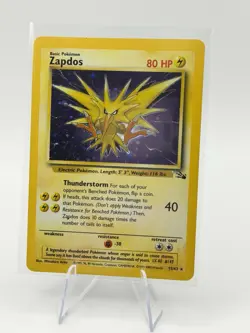 Zapdos - 15/62 - Pokemon Fossil Unlimited Holo Rare Card WOTC LP - Image 1
