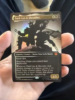 Dark Leo & Shredder (Borderless) Teenage Mutant Ninja Turtles Foil Silhouette NM - Image 1