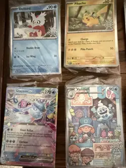 FULL SET OF 8 Snowflake Stamp Promo Pokemon Cards *Sealed* - Image 1