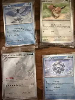FULL SET OF 8 Snowflake Stamp Promo Pokemon Cards *Sealed* - Image 2