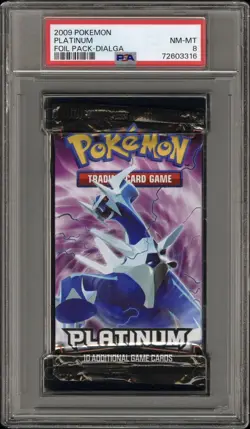 PSA 8 Platinum Base Booster Pack Dialga Artwork 2009 Pokemon Trading Card Game - Image 1