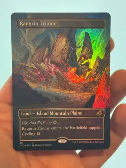 1X FOIL Raugrin Triome BORDERLESS MINT MTG Magic IKO Ikoria Land Staple CEDH EDH - Image 1