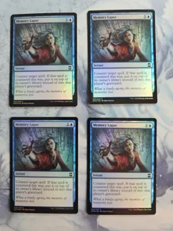 Memory Lapse x 4 *FOIL* - Eternal Masters - Magic the Gathering - Light Play - Image 1