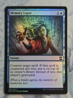 Memory Lapse x 4 *FOIL* - Eternal Masters - Magic the Gathering - Light Play - Image 2