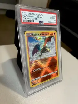 Pokemon 2023 SWSH Crown Zenith Radiant Charizard Trading Card PSA 10 020/159 - Image 1