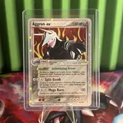 Pokemon TCG Aggron EX 89/100 EX Crystal Guardians 2006 Holo Rare Card MP - Image 1