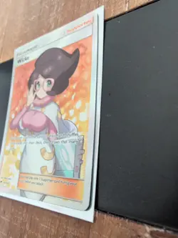 FULL ART Wicke ULTRA RARE Pokemon 147/147 SM Burning Shadows Holo Supporter - LP - Image 4