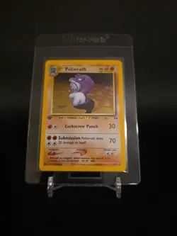 Pokemon Cards: Neo Discovery 1st Edition Rare Holo: Poliwrath 9/75 WOTC NM - Image 1