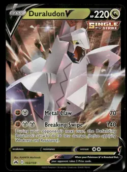 Pokemon Cards Duraludon V 103/159 Crown Zenith Holo Rare V NM *2 - Image 1
