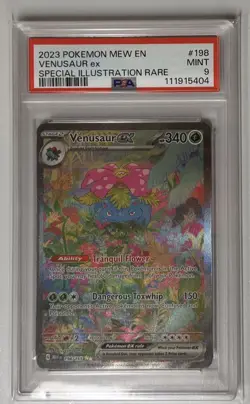 Pokemon 2023 Venusaur ex 198/165 Full Art SIR Scarlet & Violet 151 PSA 9 - Image 1